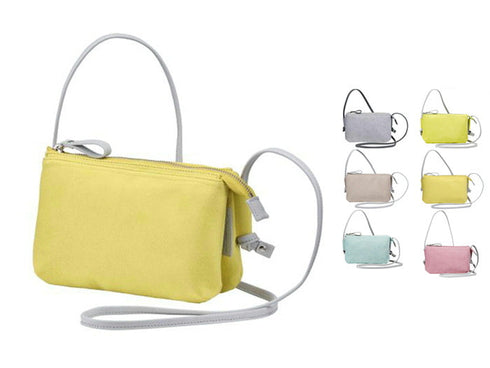 【豊岡鞄 つつむ S3101 グレー】TUTUMU スェードお散歩WALLET ショルダーバッグ